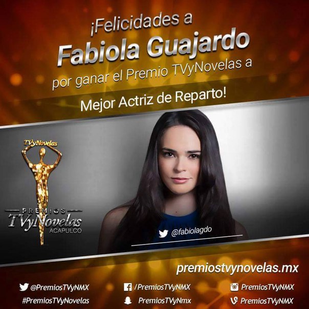 Победители премии TVyNovelas 2016